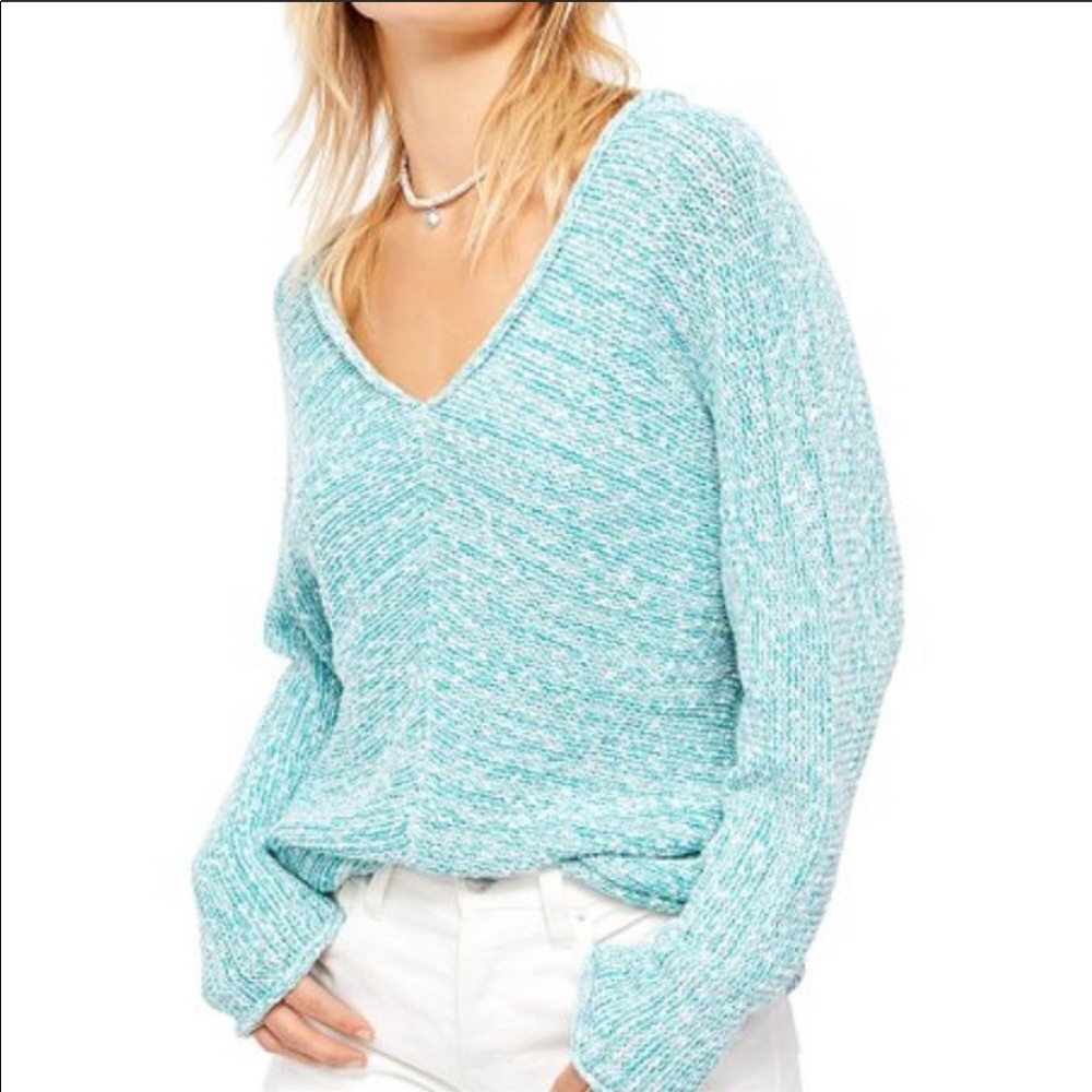 Free People oversized V-neck sweater
